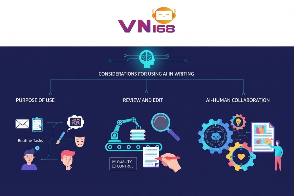 Cần cân nhắc những yếu tố gì khi sử dụng AI để soạn văn bản? 1. Mục đích sử dụng Trước khi quyết định sử dụng AI để soạn văn bản, bạn cần phải xác định rõ mục đích sử dụng. Nếu bạn cần sản xuất nội dung cơ bản như email, báo cáo, hay các bài viết thông thường, AI sẽ là một công cụ rất hữu ích. Tuy nhiên, nếu bạn cần những bài viết sáng tạo, chứa đựng cảm xúc hoặc cần phân tích sâu sắc, việc sử dụng AI có thể không phải là lựa chọn tốt nhất. 2. Kiểm tra và chỉnh sửa lại văn bản Dù AI có thể tạo ra văn bản nhanh chóng và chính xác, nhưng việc kiểm tra và chỉnh sửa lại văn bản vẫn rất quan trọng. Để đảm bảo chất lượng nội dung, bạn cần phải chỉnh sửa các lỗi nhỏ hoặc cải thiện phần sáng tạo, cảm xúc trong văn bản. 3. Kết hợp giữa AI và con người Trong nhiều trường hợp, việc kết hợp AI và con người sẽ mang lại hiệu quả tốt nhất. AI có thể giúp tạo ra các bản thảo ban đầu, nhưng con người có thể thêm vào những yếu tố sáng tạo và cảm xúc, từ đó tạo ra nội dung hoàn thiện hơn