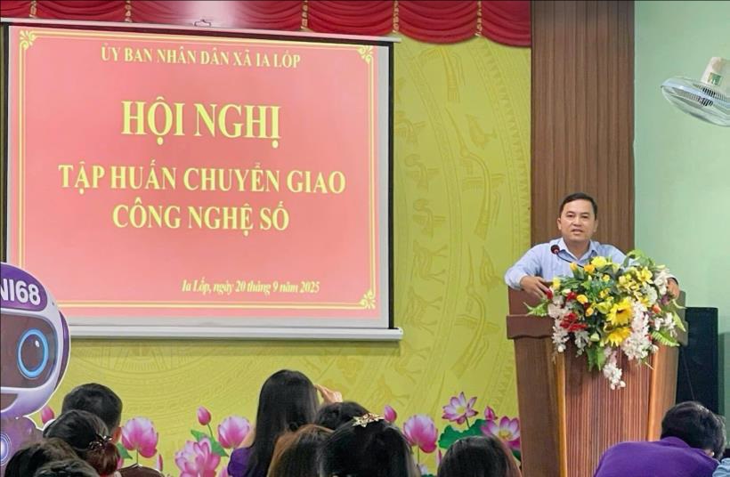 UBND xã Ia Lốp tập huấn chuyển giao công nghệ số