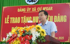 Ông Nguyễn Tuấn Anh – Phó Chủ tịch UBND xã Cư M’gar phát biểu khai mạc tại lớp tập huấn