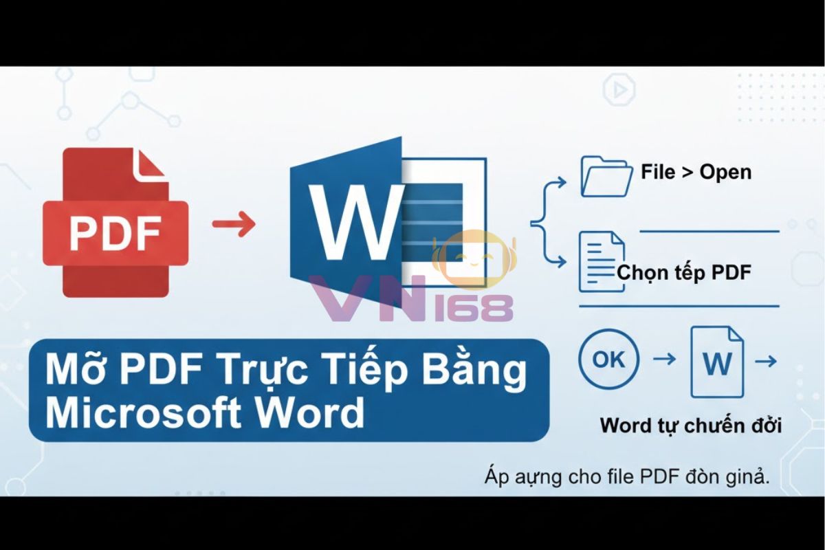 Mở PDF Trực Tiếp Bằng Microsoft Word