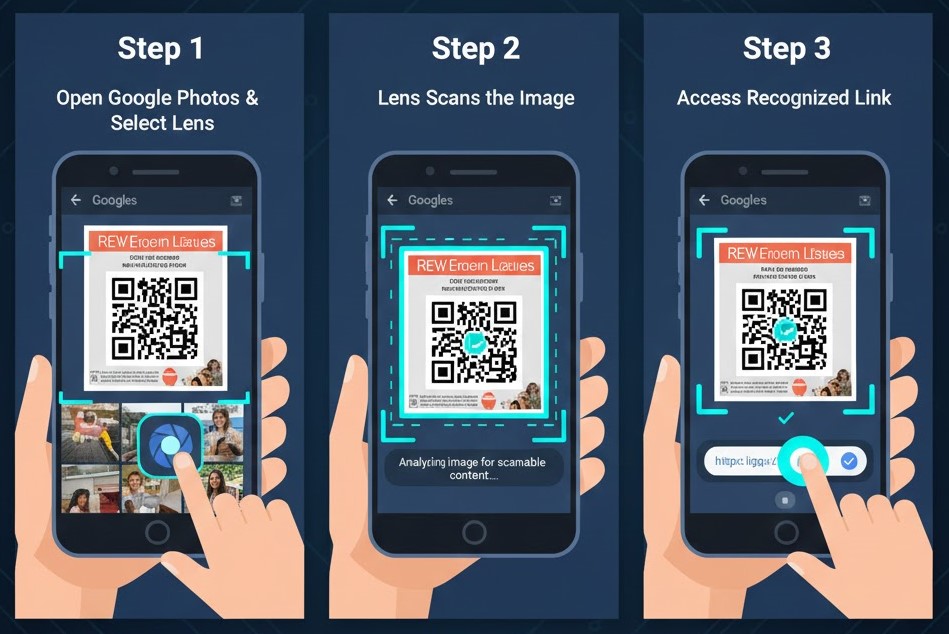 Quét mã QR từ ảnh – Bằng Google Lens