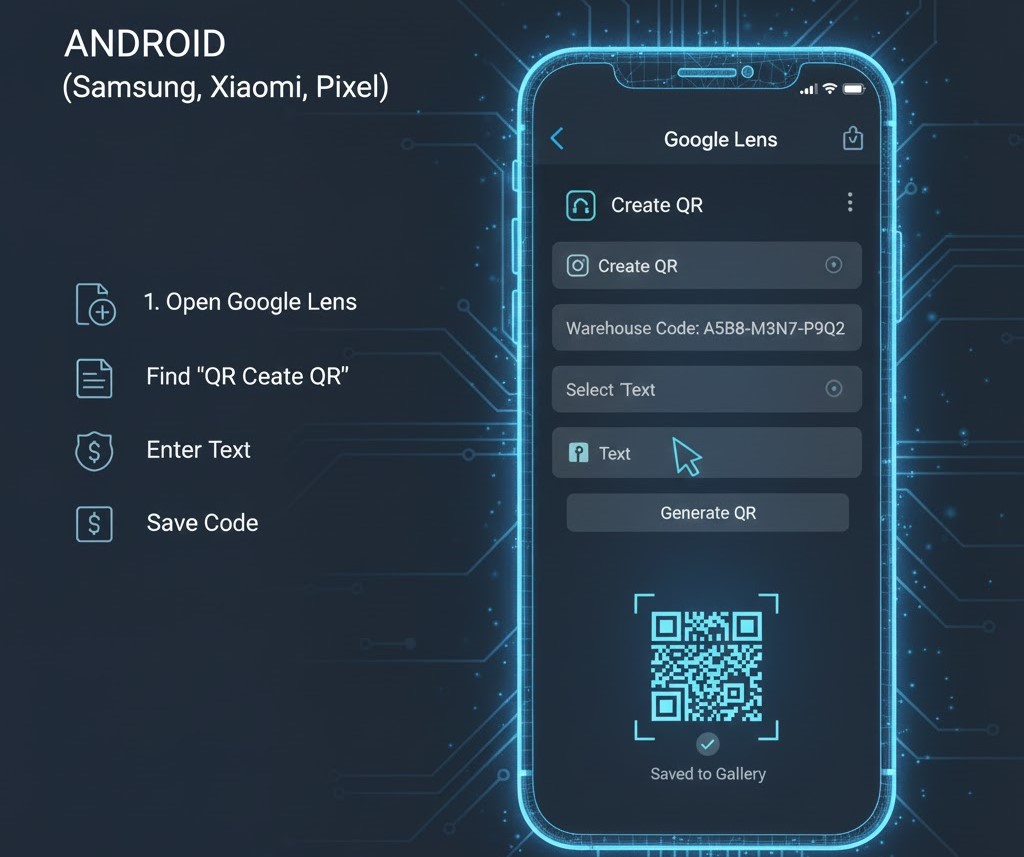 Tạo QR văn bản bằng điện thoại Android