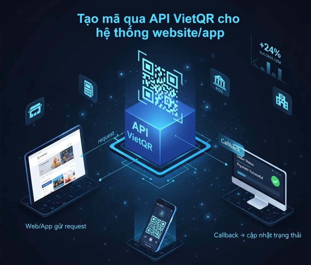 ạo mã qua API VietQR cho hệ thống website/app