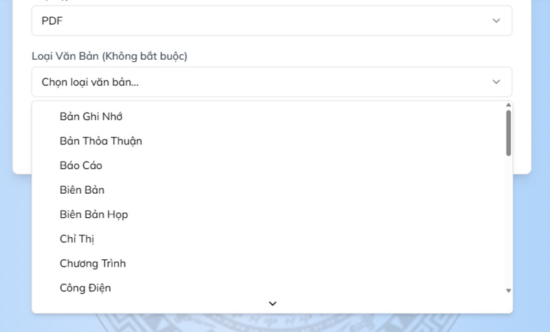 chọn loại văn bản cần ai soạn