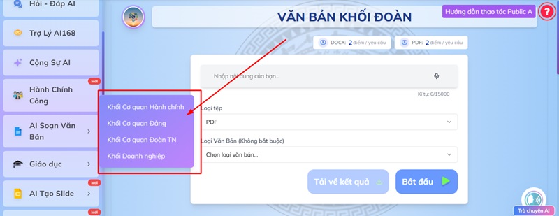 Chọn mục tiêu soạn văn bản