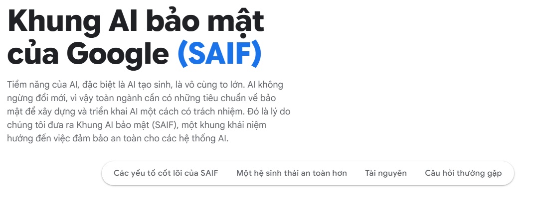 Google – Secure AI Framework (SAIF)