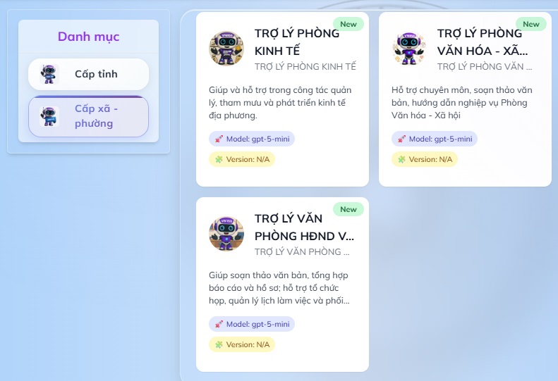 ai hành chính công cấp xã phường