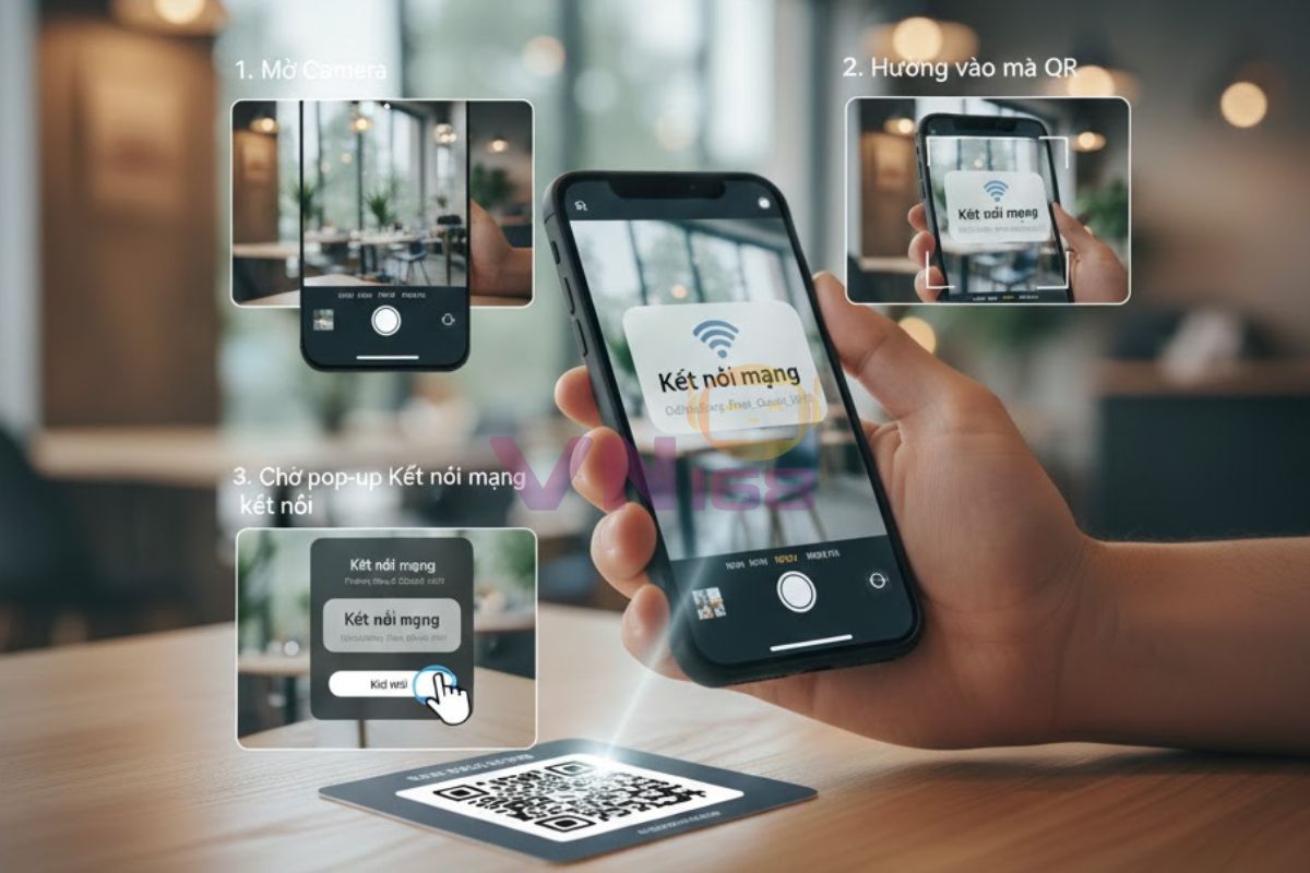 Hướng dẫn quét mã QR WiFi trên iPhone (2025)