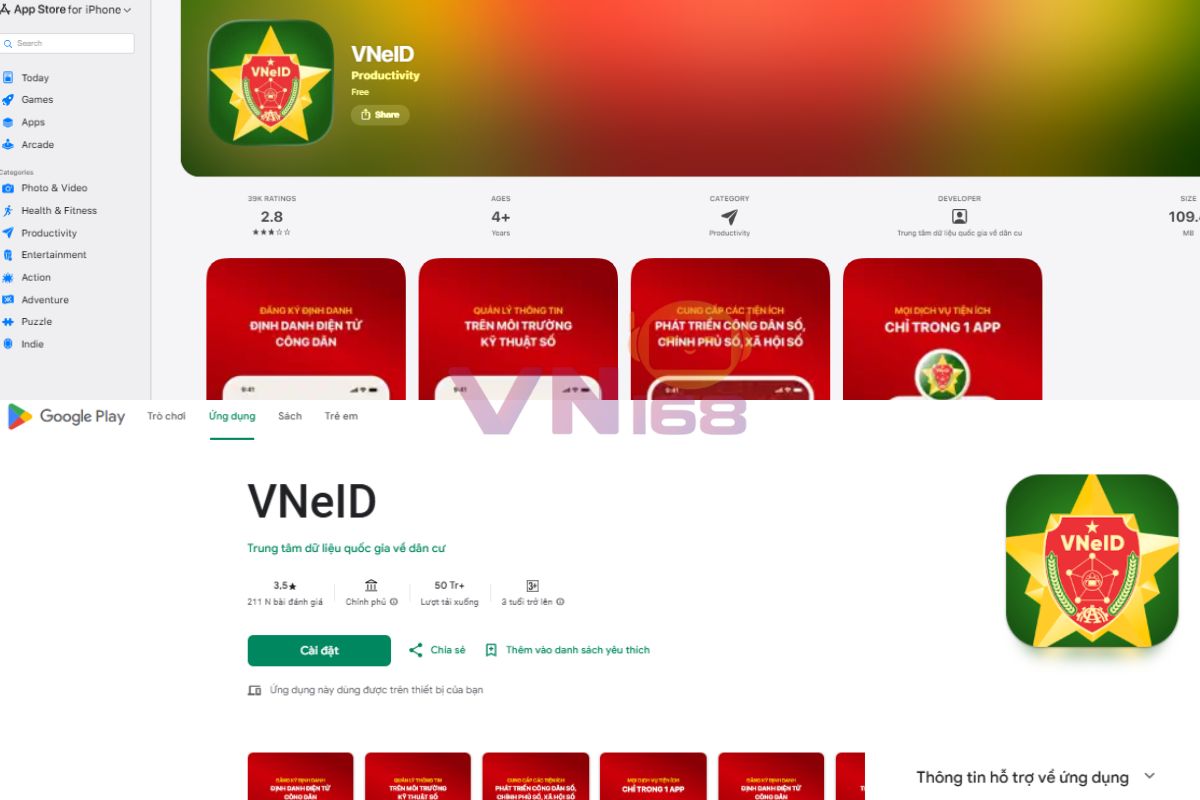 Kênh tải VNeID chính thức