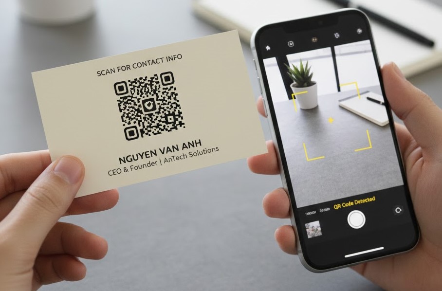 QR vCard tĩnh cho danh thiếp