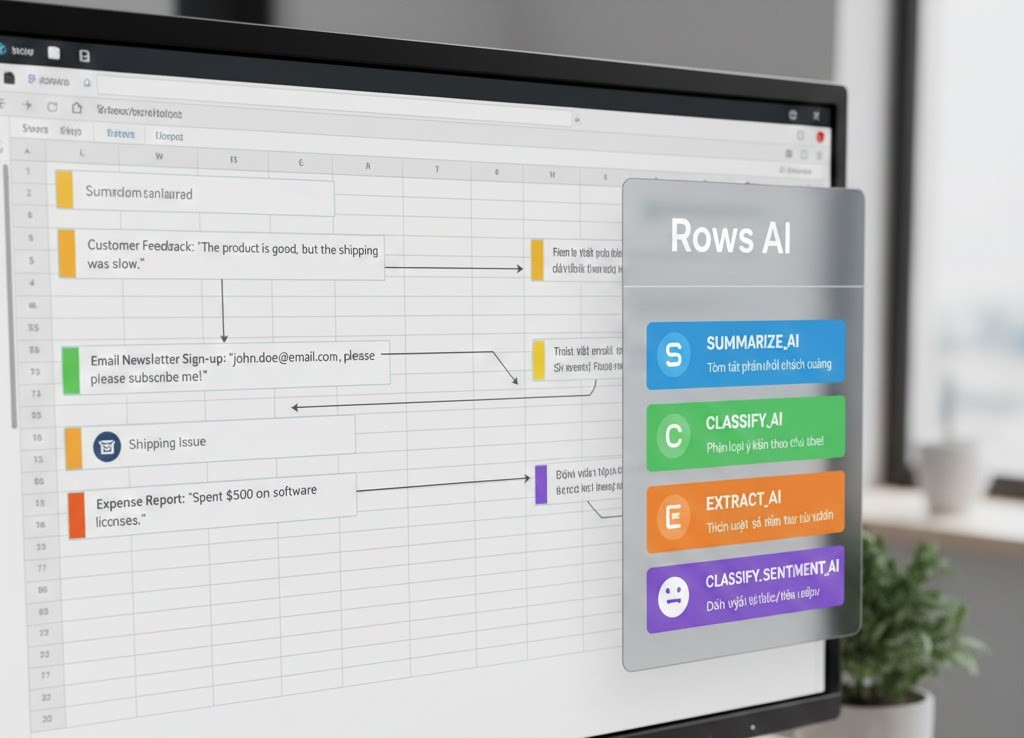 Xử lý dữ liệu bằng AI ngay trong ô tính