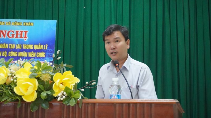 Cán bộ xã Đồng Xuân tham gia tập huấn ứng dụng trí tuệ nhân tạo